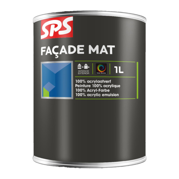 SPS Façade Mat Muurverf - Op Kleur Gemengd - 1L