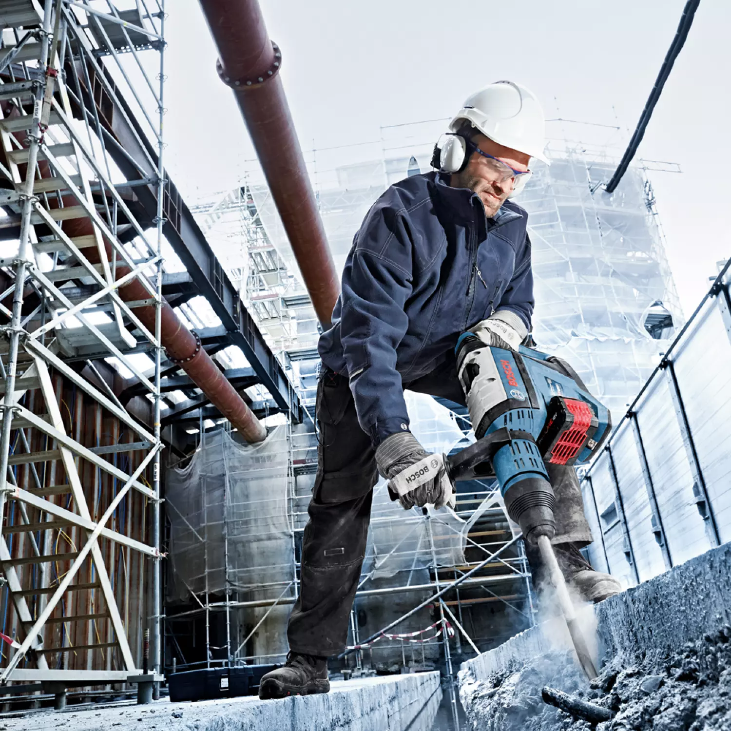 Bosch GBH 18V-45 C 18V Li-Ion Accu BiTurbo SDS-Max Combihamer Body In Koffer - 12,5 J - Koolborstelloos thumbnail 3