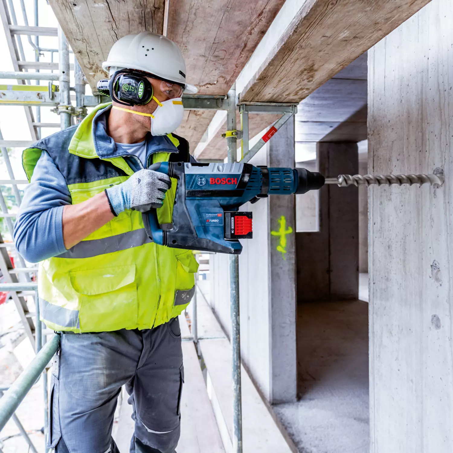 Bosch GBH 18V-45 C 18V Li-IOn accu SDS-max Combihamer body in koffer - 12,5 J