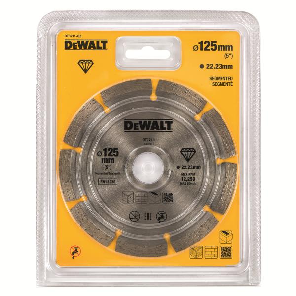 DeWALT DT3711 Diamantdoorslijpschijf - 125 X 22,23 X 1,8mm - Beton - Steen - Detailed view of the product