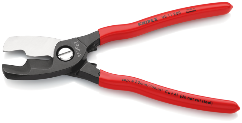 Knipex 9511200 Kabelschaar Met Dubbele Snijkanten - 200mm - Detailed view of the product