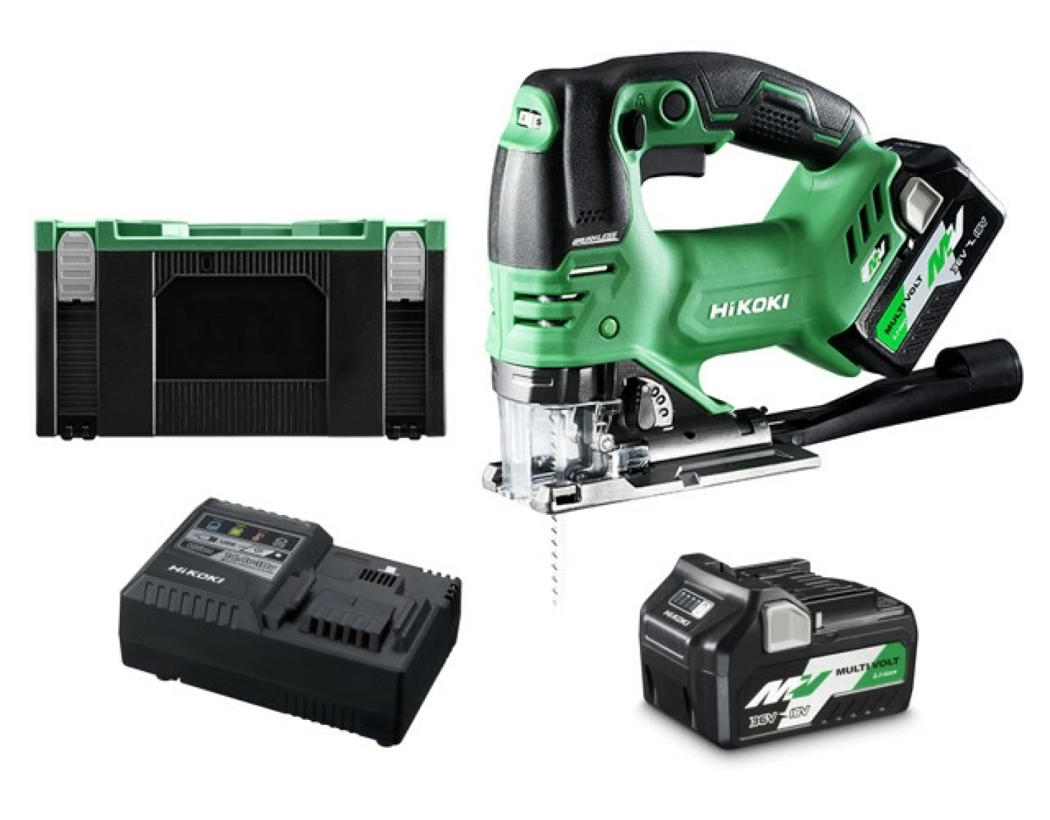 HiKOKI CJ36DAWRZ 36V Multi-Volt Li-ion Accu Decoupeerzaag Set (2x 2,5Ah Accu) In HSC - D-greep - Variabel - Koolborstelloos