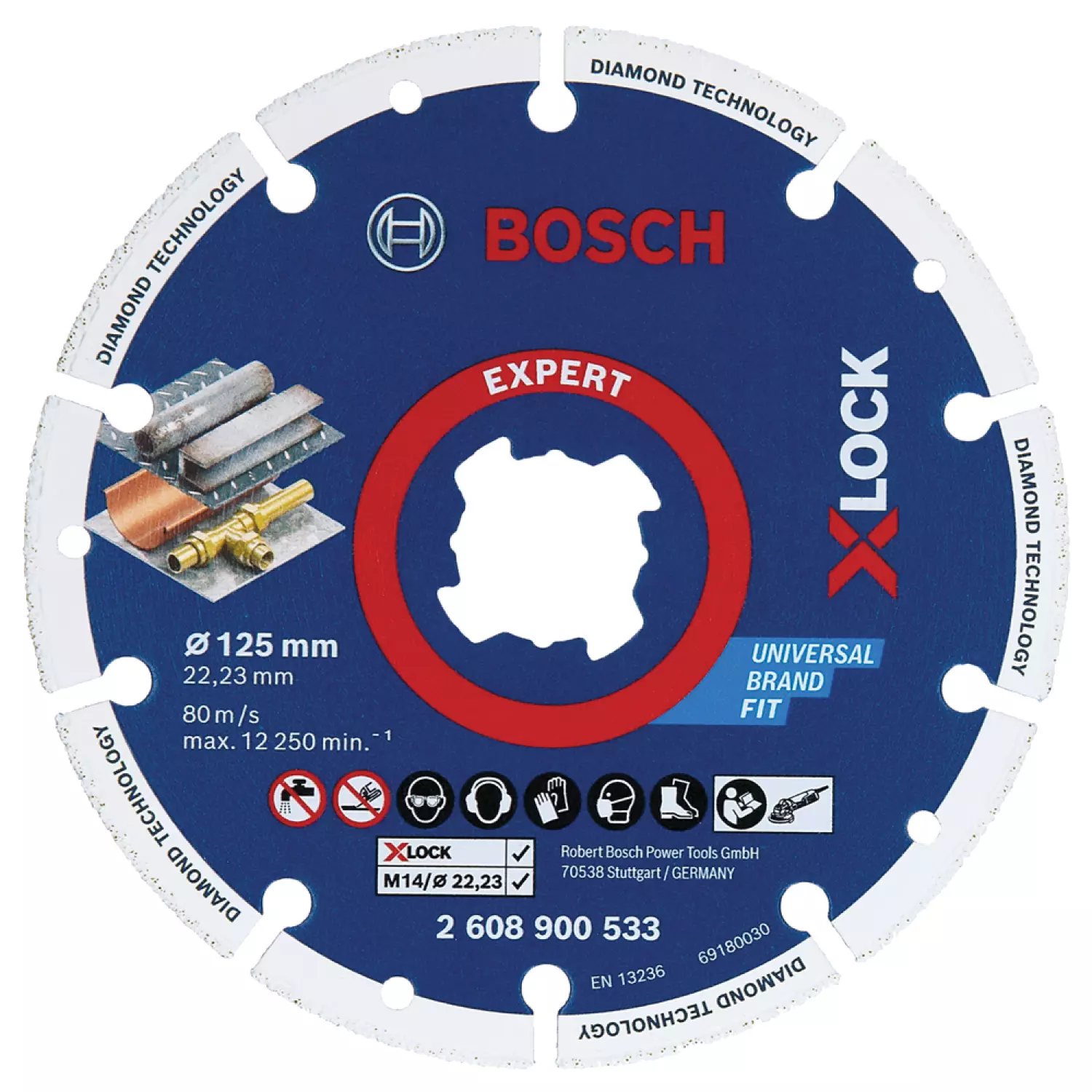 Bosch 2608900533 X-LOCK Diamantschijf Metaal - 125 X 22.23mm