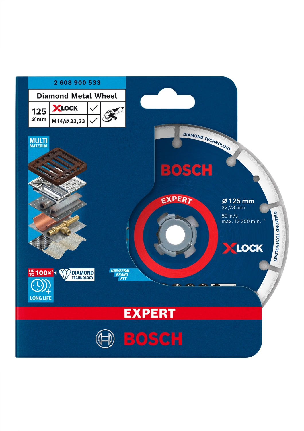 Bosch 2608900533 X-LOCK Diamantschijf Metaal - 125 X 22.23mm thumbnail 2
