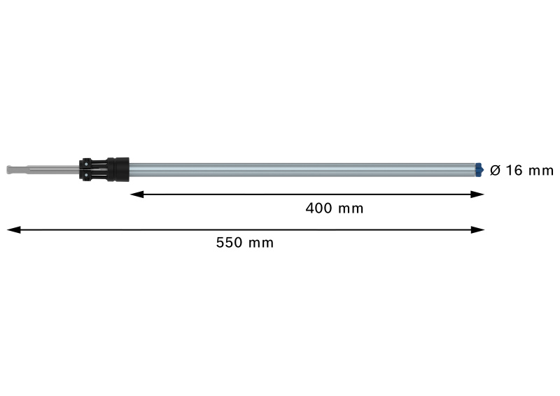 Bosch 2608901774 EXPERT Hamerboor SDS Clean SDS Plus-8X - 16x400x550mm - Detailed view of the product