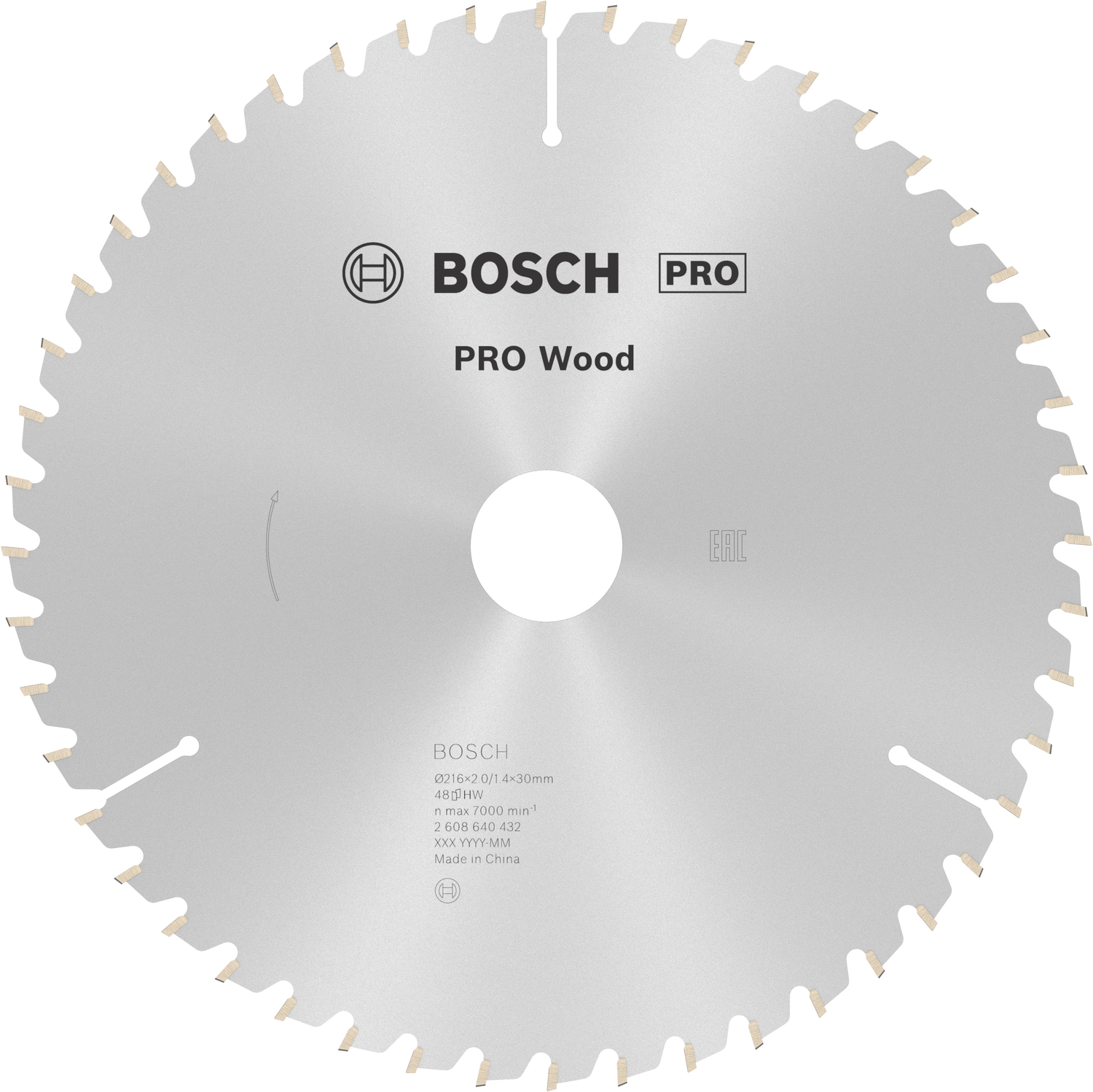 Bosch 2608640432 Pro Wood Cirkelzaagblad - 216 X 30 X 48T - Hout