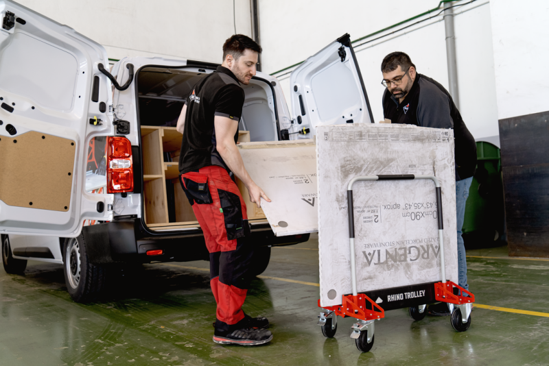 Rubi 28912 Rhino Trolley Transportkar Voor Grootformaat Tegels - Detailed view of the product