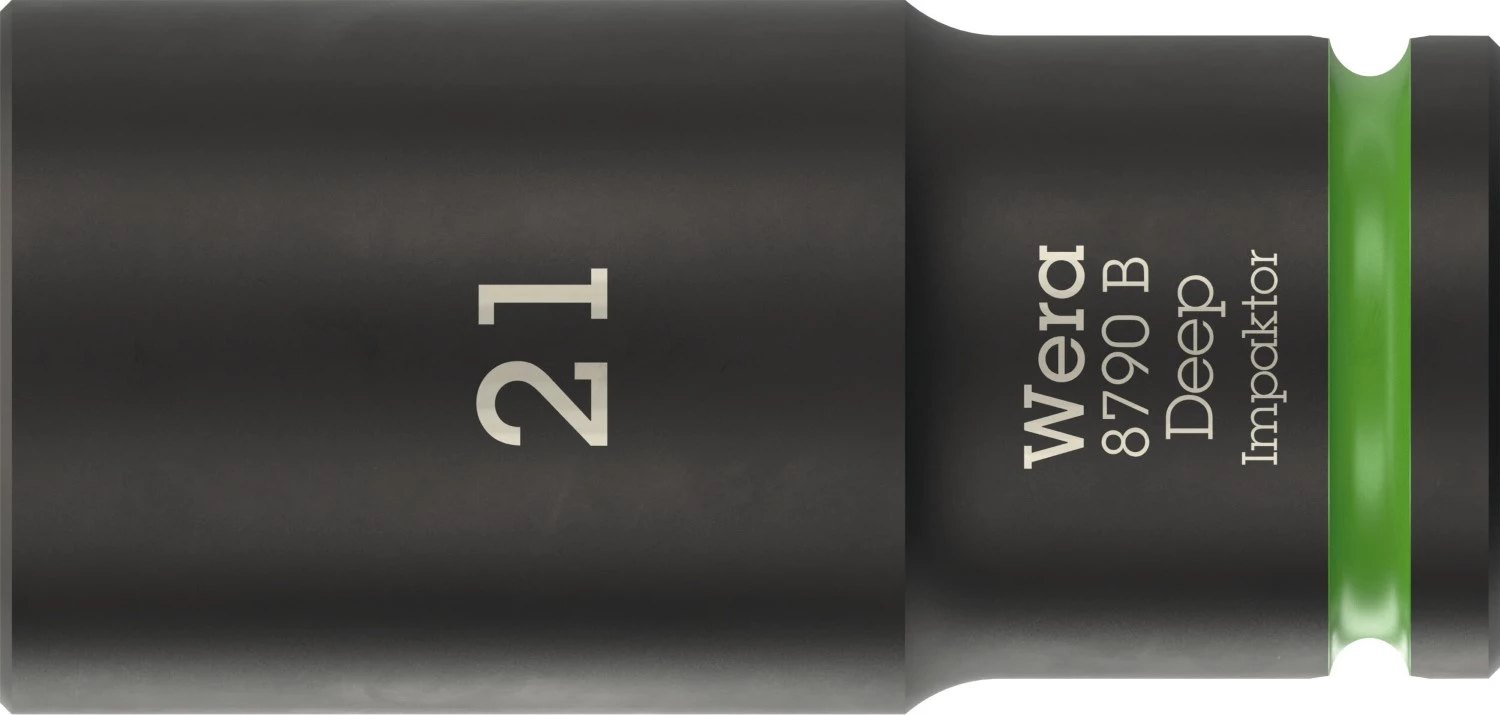 Wera 05005561001 8790 B Impaktor Deep Lange Krachtdop - 3/8"- Zeskant - 21 X 63mm