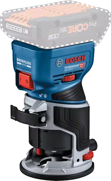 Bosch GKF 18V-8 18V Accu Kantenfrees Body - 8mm - Detailed view of the product