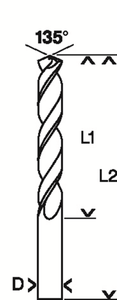 Bosch 2608585909 Metaalboor HSS-G - 2,5x57mm (2st) - Detailed view of the product