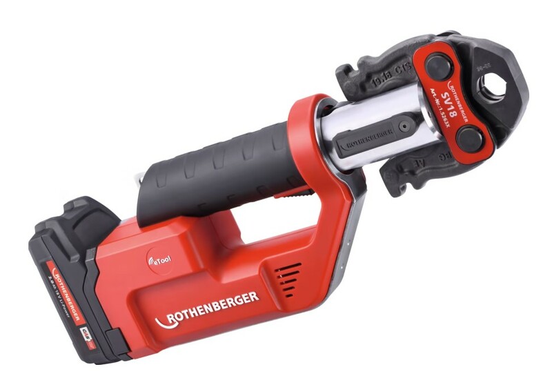 Rothenberger Romax Compact TT 18V Li-ion Accuperstang Set (1x 2.0Ah Accu) Incl. SV15-22-28 Persbekken In Koffer