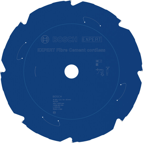 Bosch 2608902204 EXPERT Cirkelzaagblad - 305 X 30 X 8T - Vezelcementplaten afbeelding