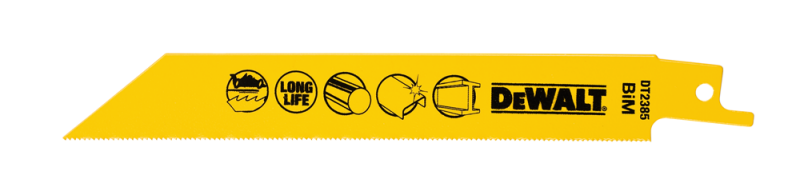 DeWALT DT2385 Reciprozaagblad - 152 X 1,1mm - Metaal (5st) - Detailed view of the product