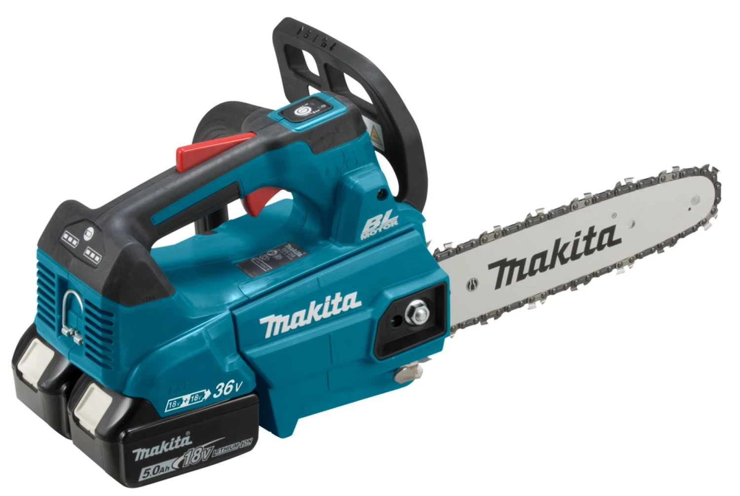 Makita DUC256PT2 LXT 2X18V Li-Ion Accu Tophandle Kettingzaag Set (2x 5.0Ah) - 25cm thumbnail 3