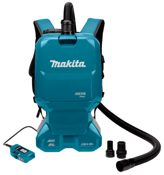 Makita DVC665ZU 2x18V Li-Ion Rugstofzuiger Body Incl. Accessoires - 1800L/min - 110mbar - Koolborstelloos - Detailed view of the product