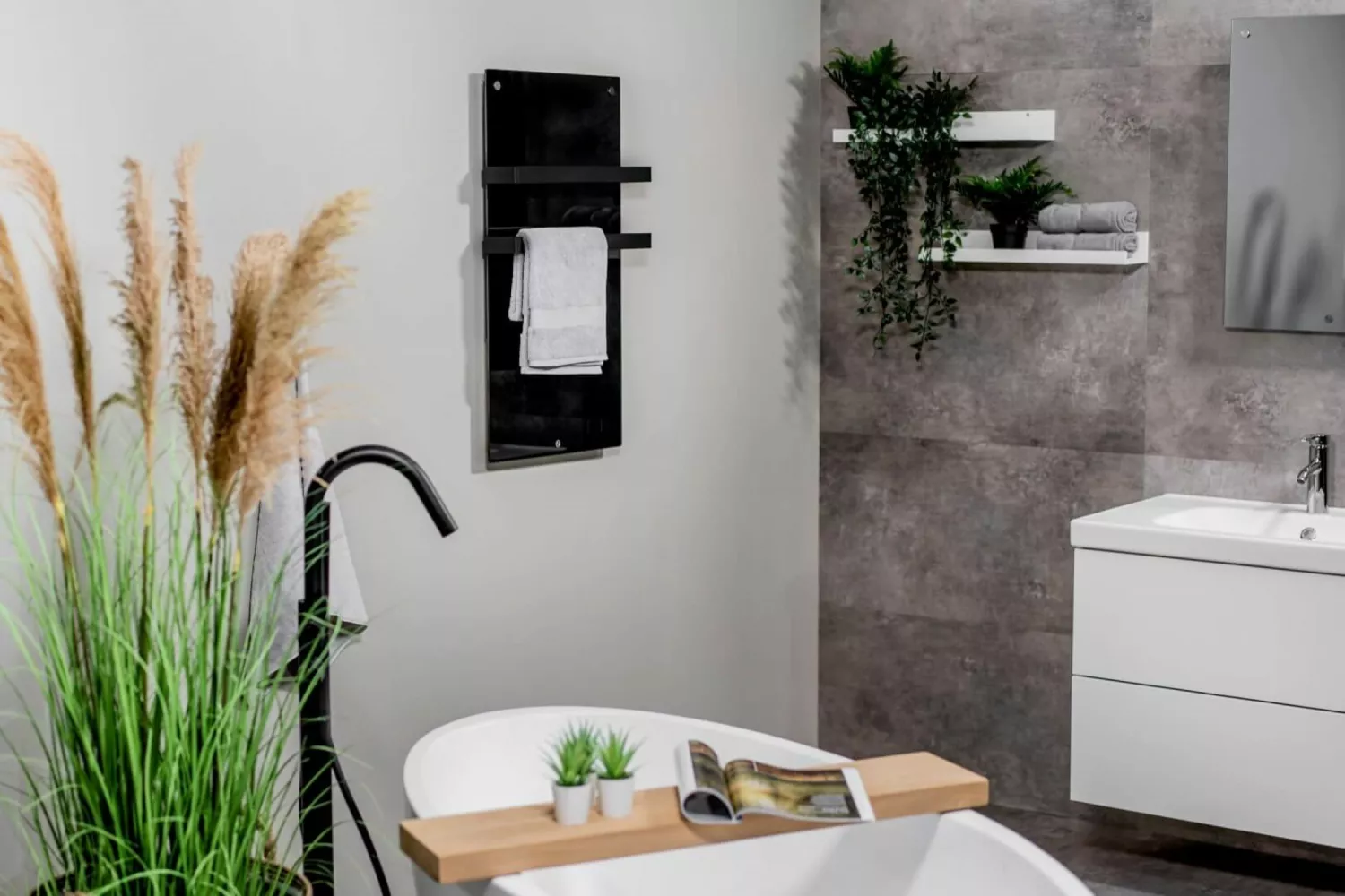 EUROM Sani 400 WiFi Black Badkamerkachel - 400W thumbnail 3