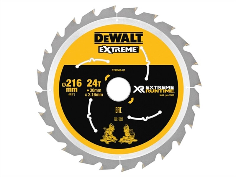 DeWALT DT99568 XR Cirkelzaagblad - 216 X 30 X 24T - Hout