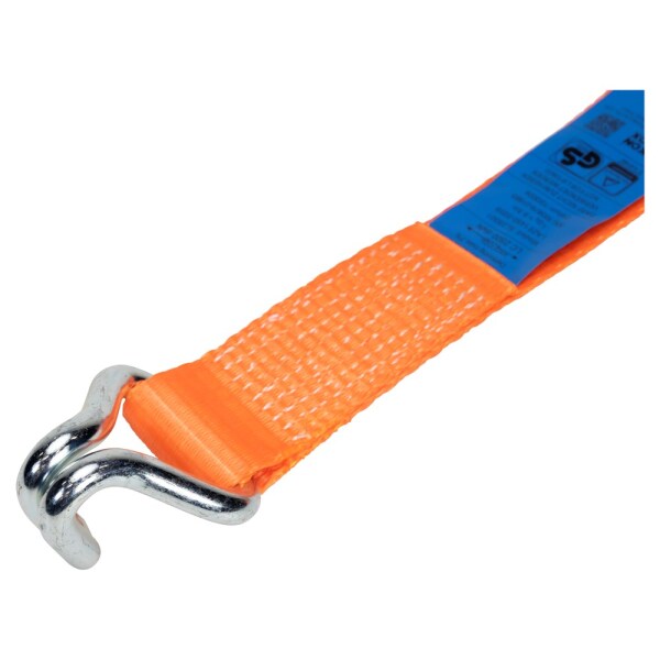 Konvox LAZE1450-0007 Spanband Met Ratelgesp En J-haak HD - 7m X 50mm - 5000 DaN - Oranje - Detailed view of the product