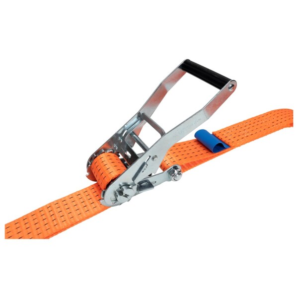 Konvox LAZE1450-0007 Spanband Met Ratelgesp En J-haak HD - 7m X 50mm - 5000 DaN - Oranje - Detailed view of the product