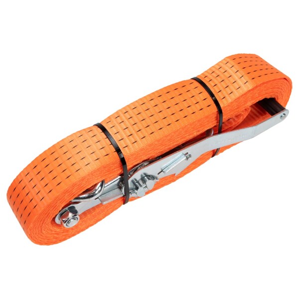 Konvox LAZE1450-0007 Spanband Met Ratelgesp En J-haak HD - 7m X 50mm - 5000 DaN - Oranje - Default image for the product