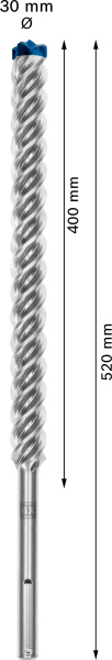Bosch 2608900253 EXPERT Hamerboor SDS Max-8X - 30x400x520mm - Detailed view of the product