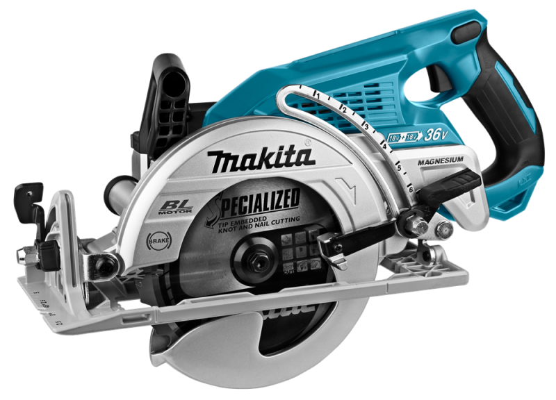 Makita DRS780Z 2x18V Li-Ion Accu Cirkelzaag Body - 185mm - Detailed view of the product