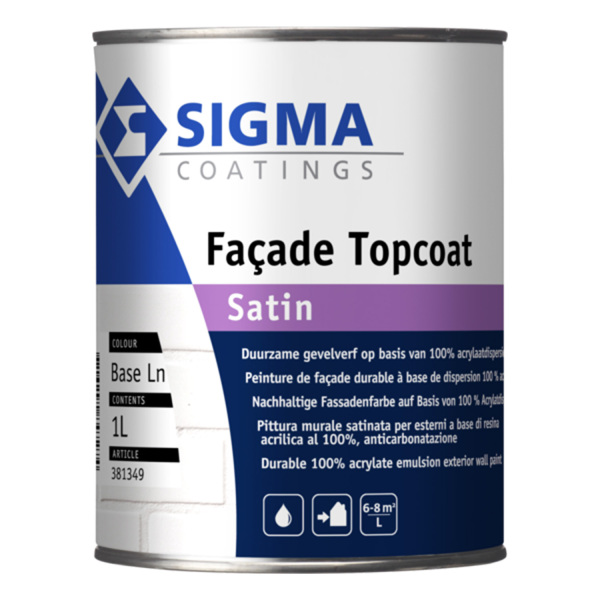 Sigma Façade Topcoat Satin - 1L afbeelding