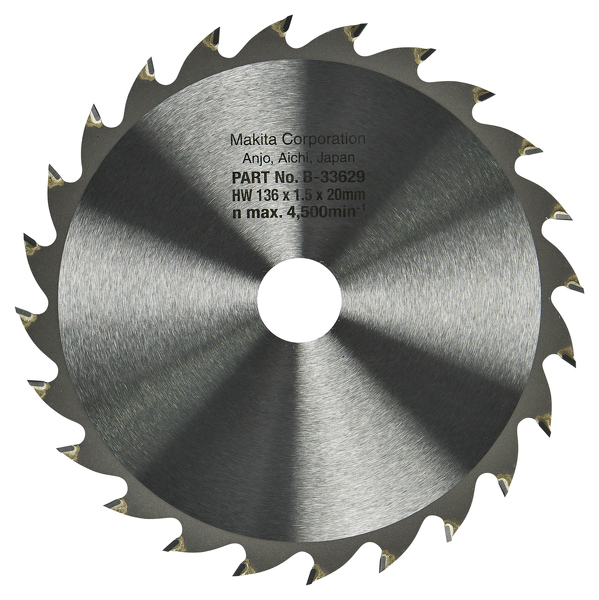 Makita B-33629 Specialized Cirkelzaagblad - 136 X 20 X 24T - Hout - Detailed view of the product