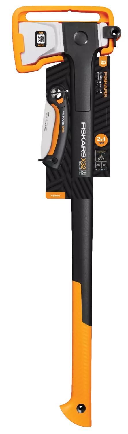 Fiskars 1075435 X32 Kloofbijl L Inclusief Gratis SW68 Handzaag thumbnail 3