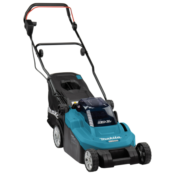 Makita DLM382CM2 (2x 18V) Li-Ion Accu Grasmaaier Set (2x 4.0Ah) - 38cm - Detailed view of the product