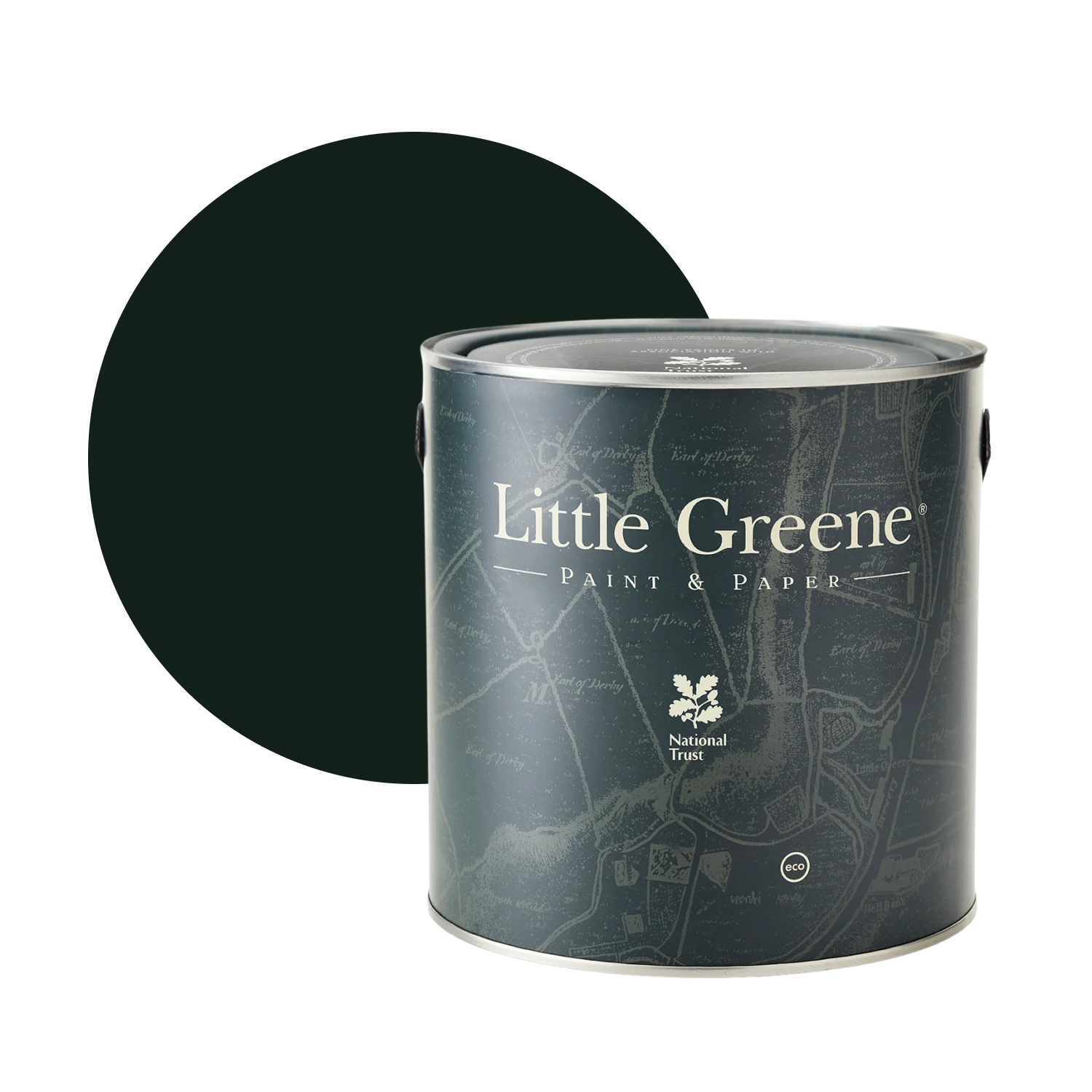 Little Greene Tom's Oil Eggshell - Obsidian Green No. 216 - 2,5L