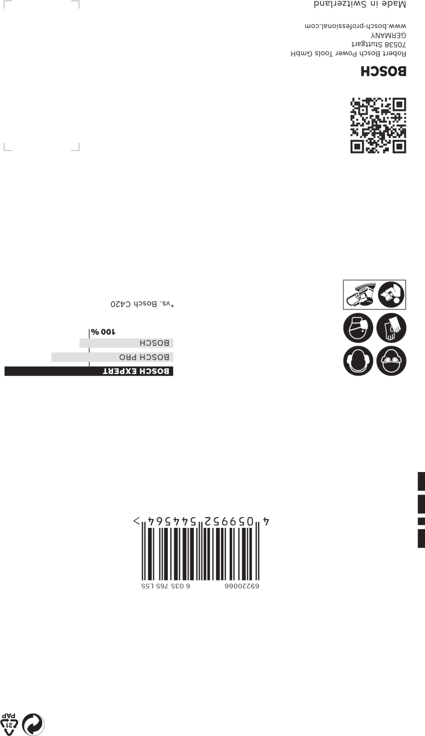 Bosch 2608901118 EXPERT Schuurvel C470 Best For Wood And Paint - 100 X 150mm - K180 - 7 Gaten - 10st thumbnail 3