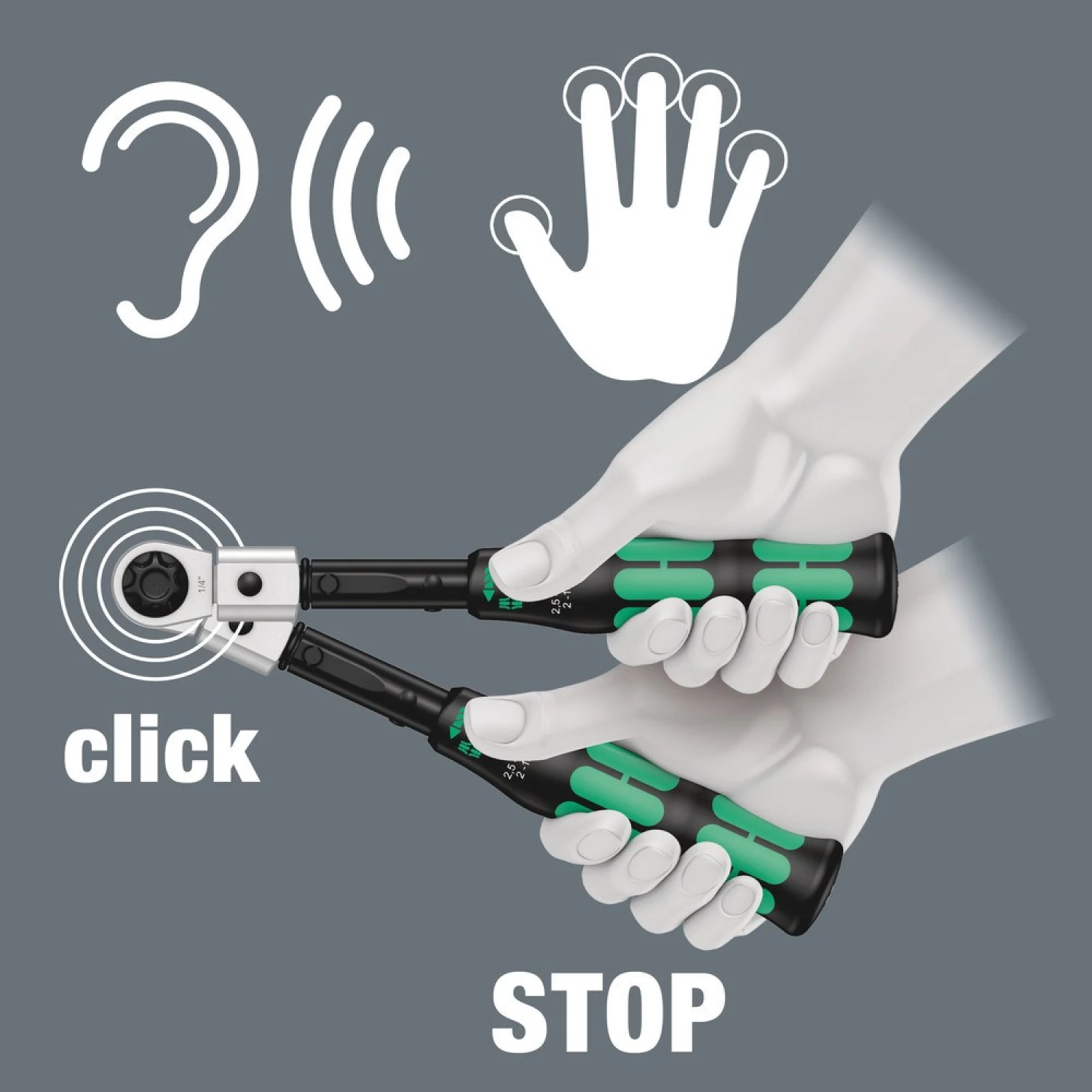 Wera 05075673001 Click-Torque XP 4 Draaimomentsleutel - 20-250 Nm - 14x18 Mm - Vooringesteld thumbnail 4