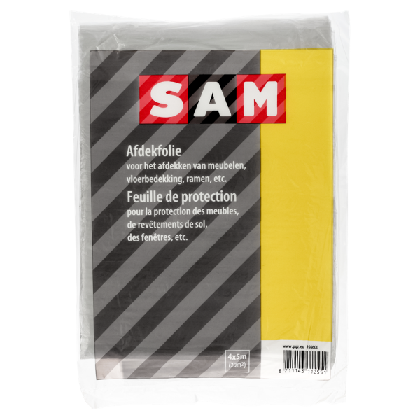 Sam Verfgereedschap Afdekfolie Dun - 4mx5m - Detailed view of the product