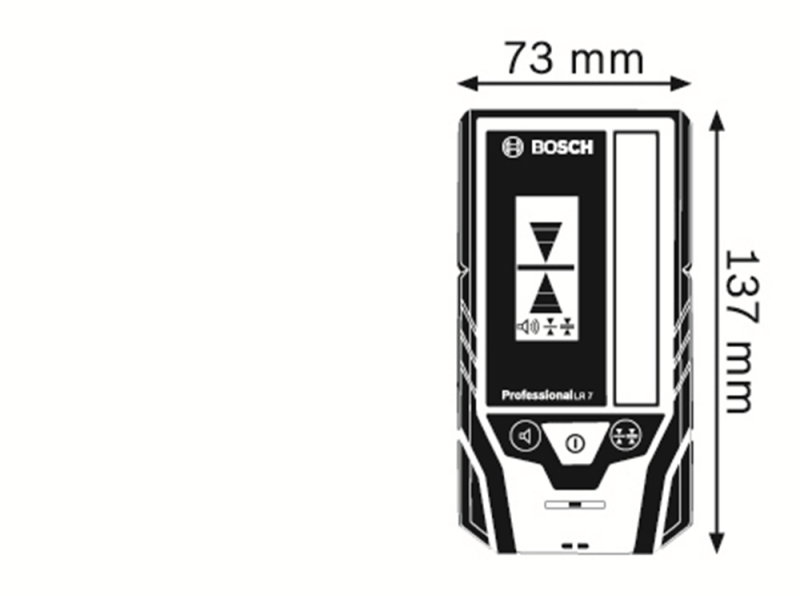 Bosch LR 7 Laserontvanger - Rood/groen - Detailed view of the product