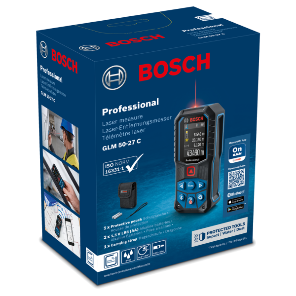 Bosch GLM 50-27 C Professional Laserafstandsmeter - 50m - Rood - Detailed view of the product