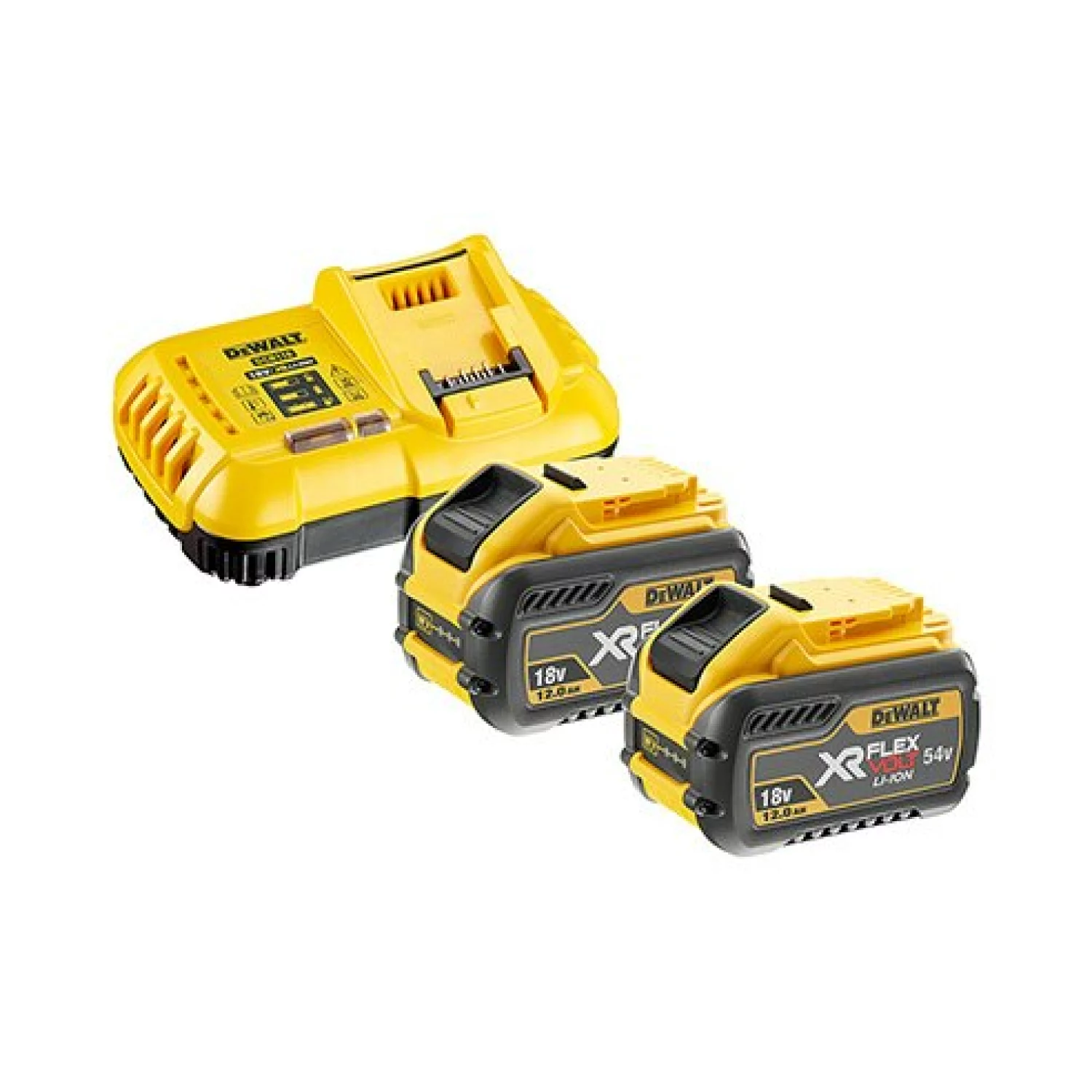DeWALT DCB118Y2-QW 18 / 54V Li-ion FlexVolt Accu Starterset (2x 54V 12.0Ah)