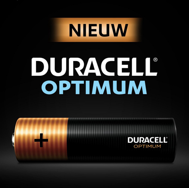 Duracell 3100000927 Batterij Alkaline Optimum 200% AA 4st. - Detailed view of the product