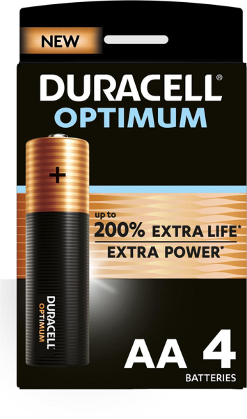Duracell 3100000927 Batterij Alkaline Optimum 200% AA 4st. - Default image for the product