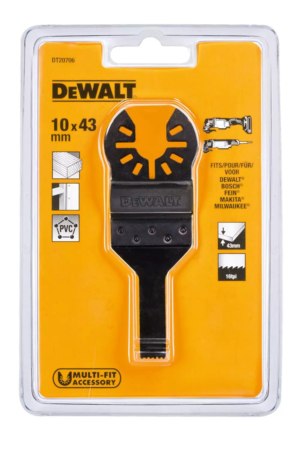 DeWALT DT20706 Universeel Multitool Zaagblad Voor Hout - 10mm thumbnail 4