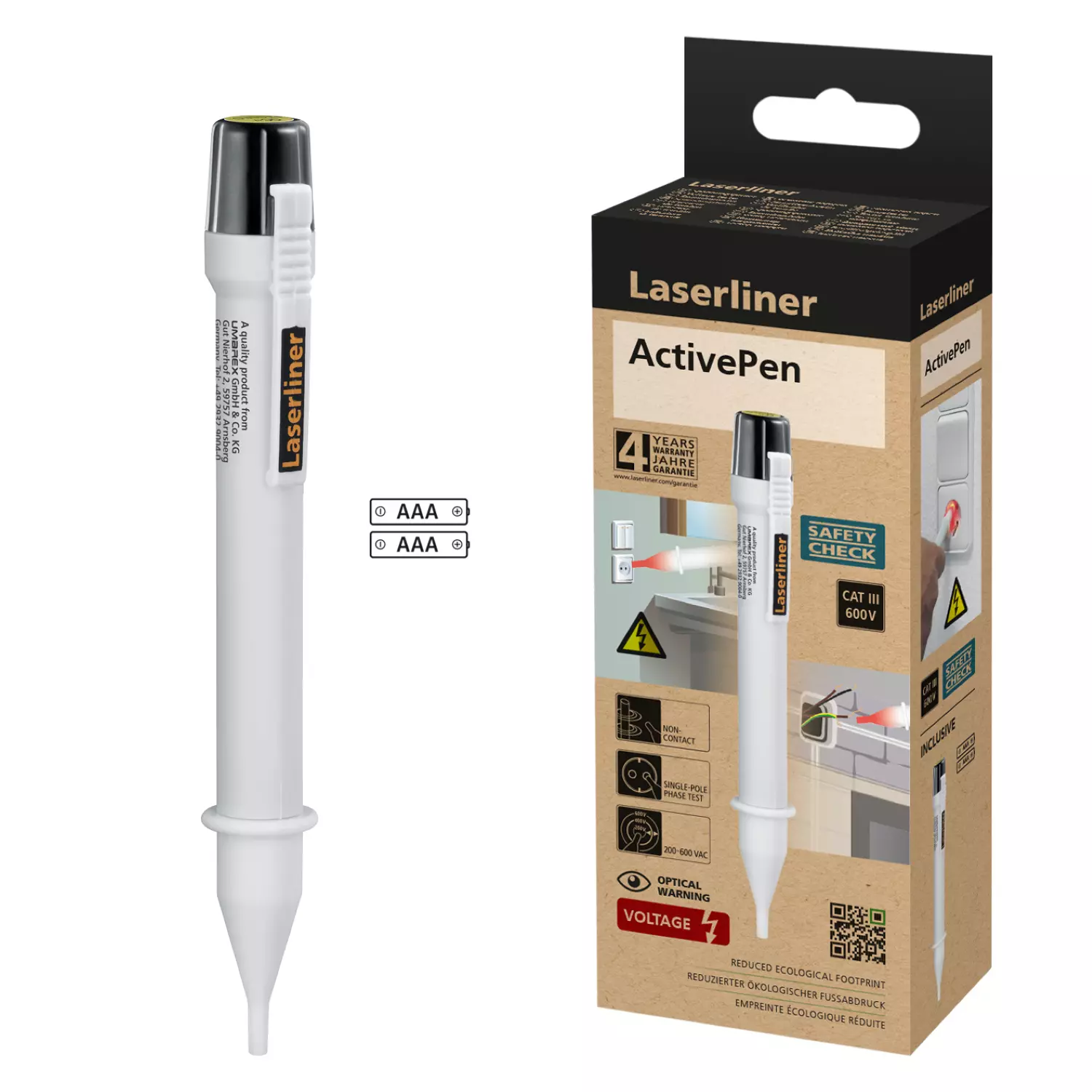 Laserliner ActivePen Spanningstester - 200-600V AC thumbnail 2