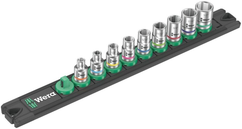 Wera 05005420001 9-delige Dop-magneetstrip A Imperial 1 Zyklop Doppenset Incl. Houder - 1/4" - Default image for the product