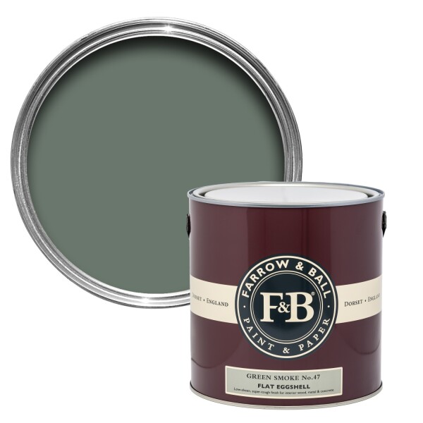 Farrow&Ball Flat Eggshell Green Smoke No.47 - 2,5L afbeelding