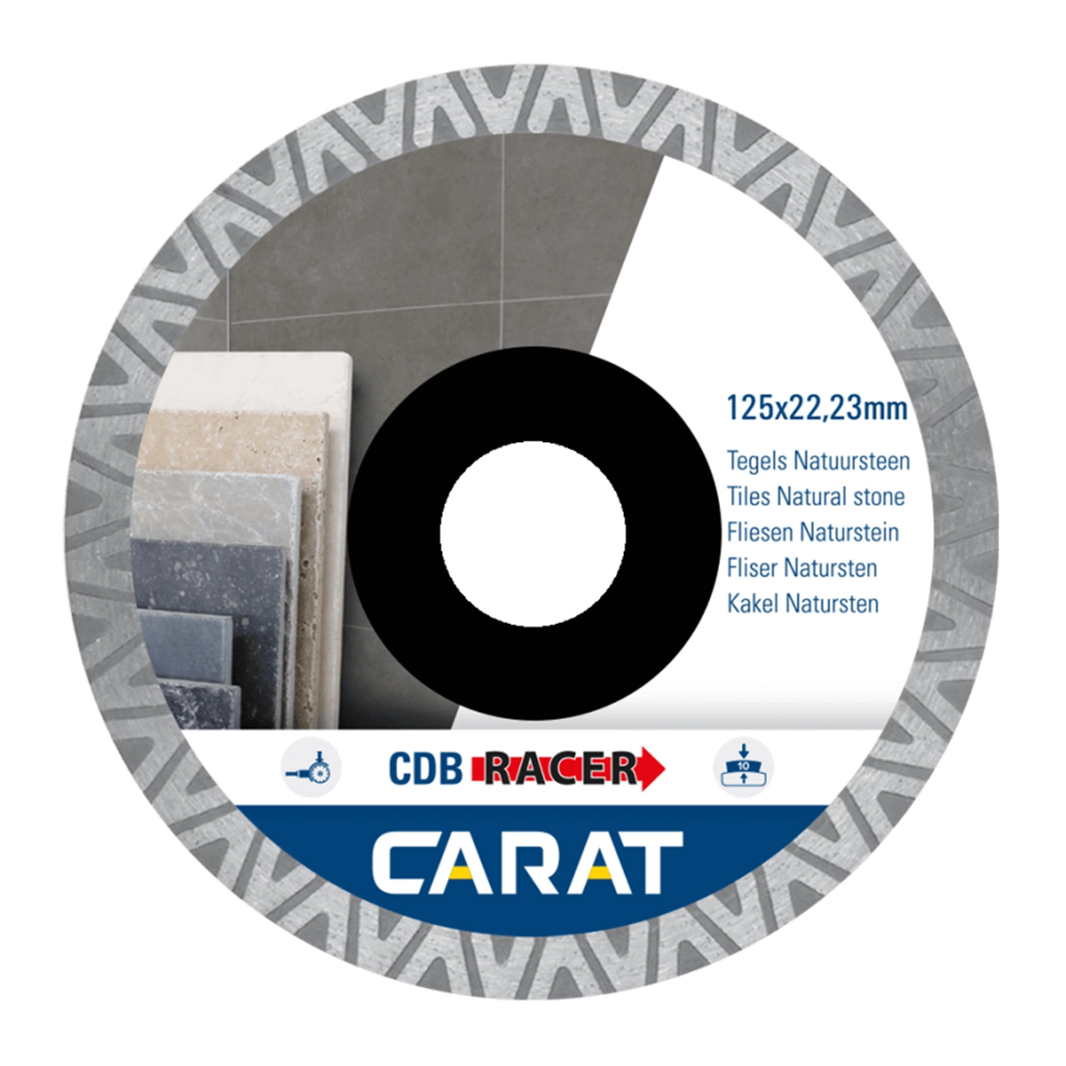 Carat CDBM125300 Racer Diamantzaagblad - 125 X 22,23mm - Tegels/Natuursteen