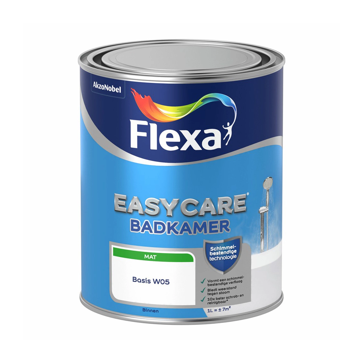Flexa Easycare Muurverf Mat - Badkamer - 1L afbeelding