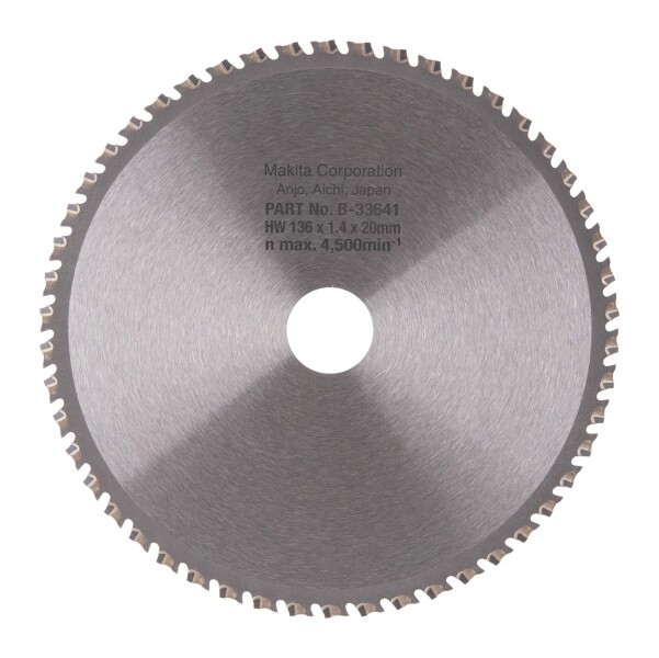 Makita B-33641 Cirkelzaagblad Dun Plaatstaal - Detailed view of the product