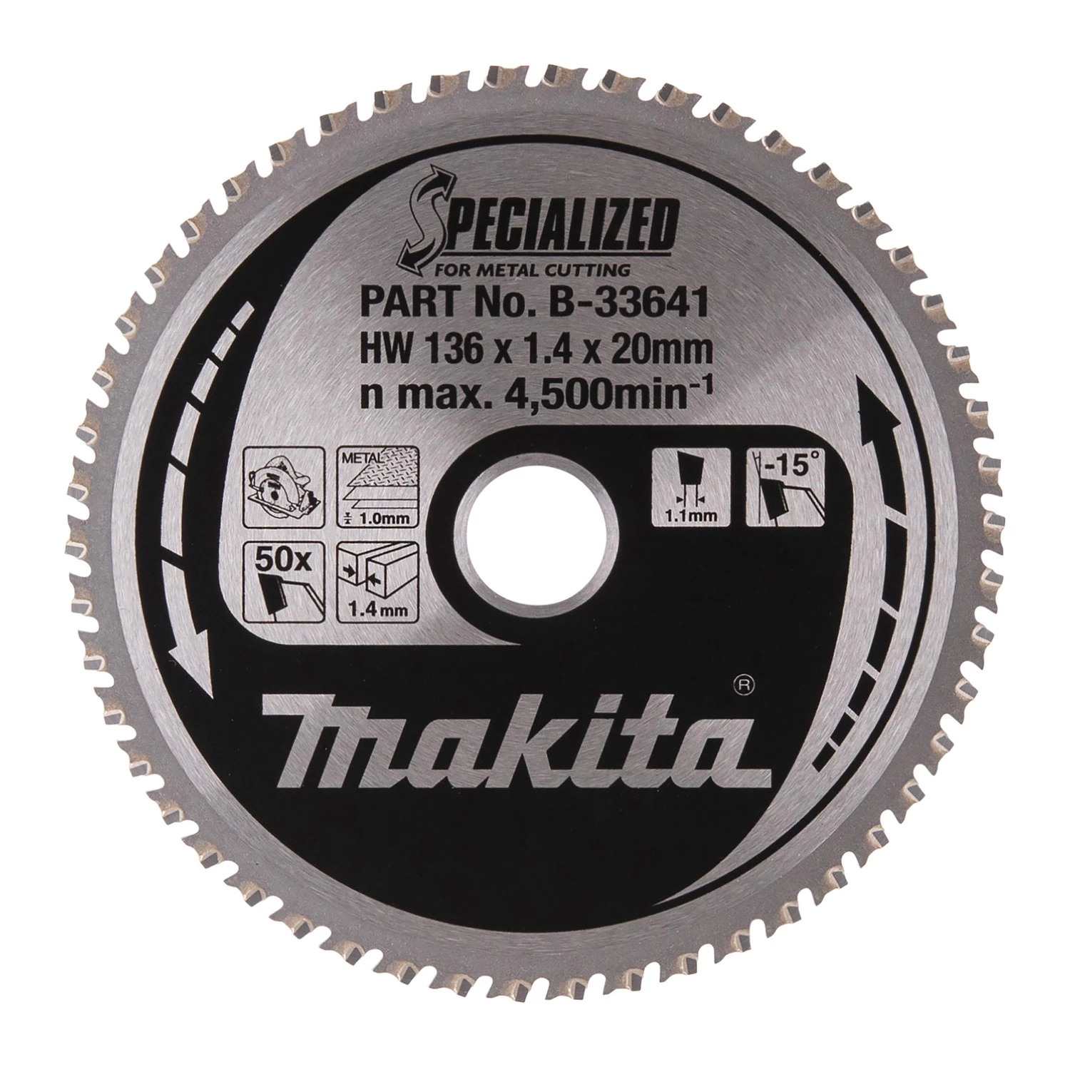 Makita B-33641 Cirkelzaagblad Dun Plaatstaal