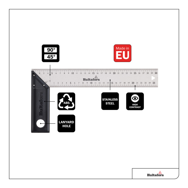 Hultafors S30L Lichtgewicht Winkelhaak - 300mm - Detailed view of the product
