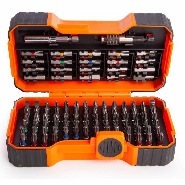 Bahco 59/S100BC 100-Delige Bitset - Gleuf-, Phillips®, Pozidriv®, Hexagon, Robertson En Torx® - Detailed view of the product