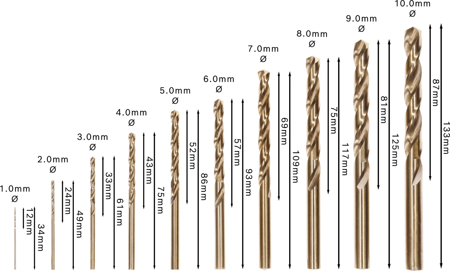Bosch 2607019925 10-delige HSS-Co Metaalborenset Robust Line - 1-10mm thumbnail 4